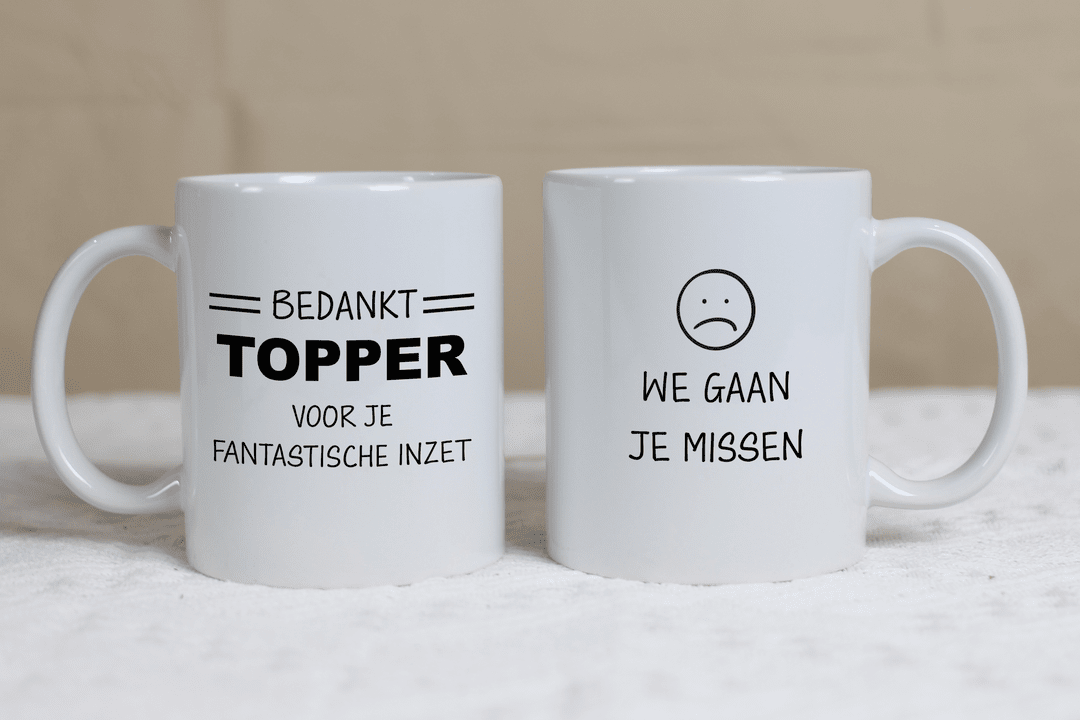 Mok - Bedankt topper - Afscheid collega