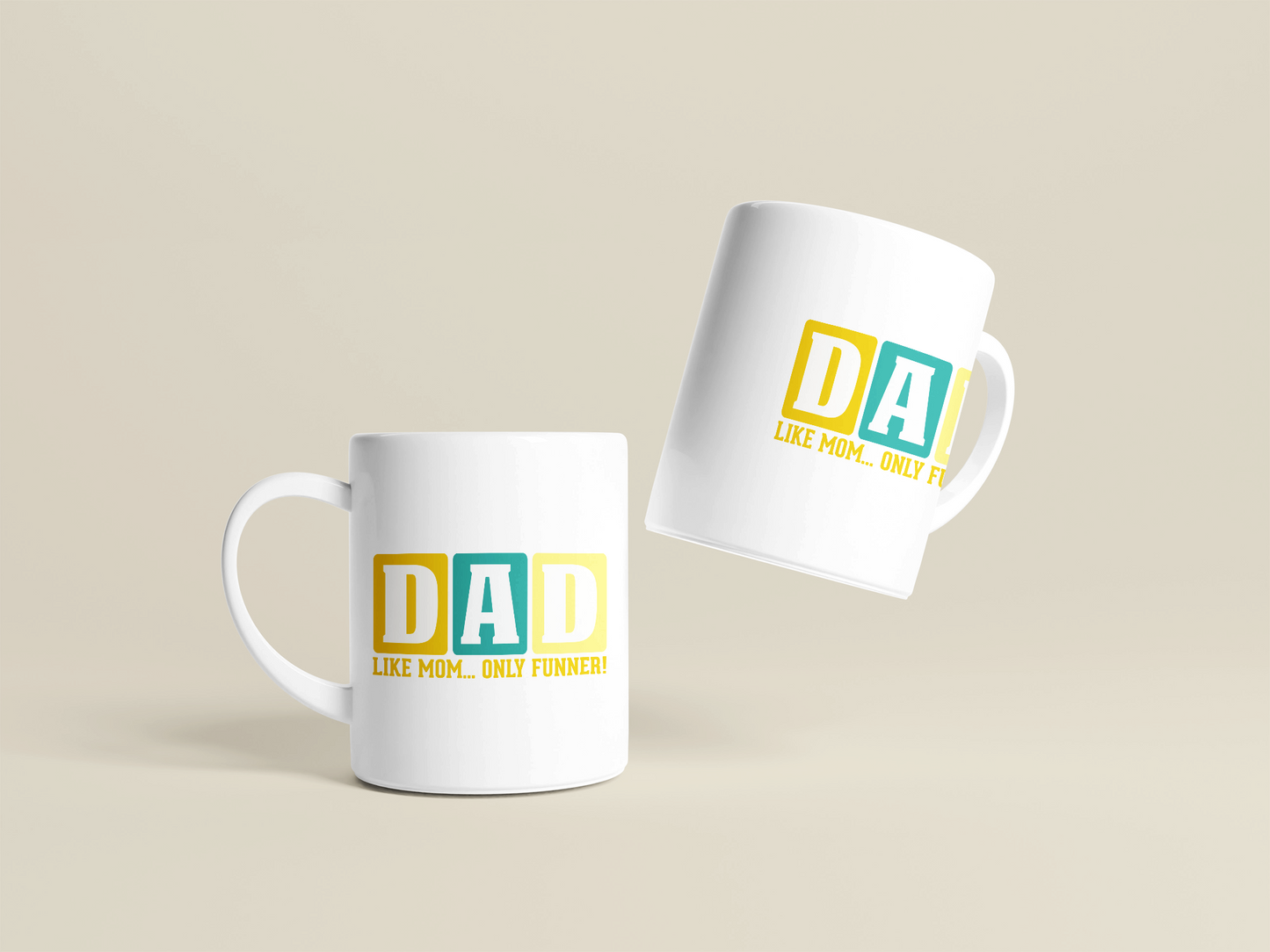 Grappige mok vaderdag - Dad, like mom only funner