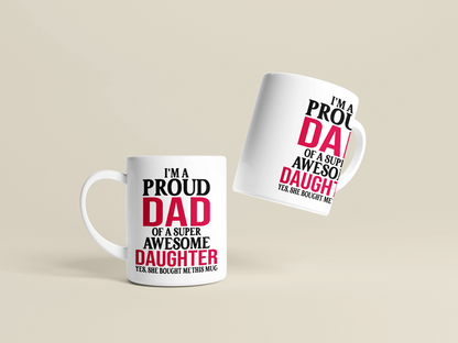 Grappige mok - humor - proud dad - vaderdag